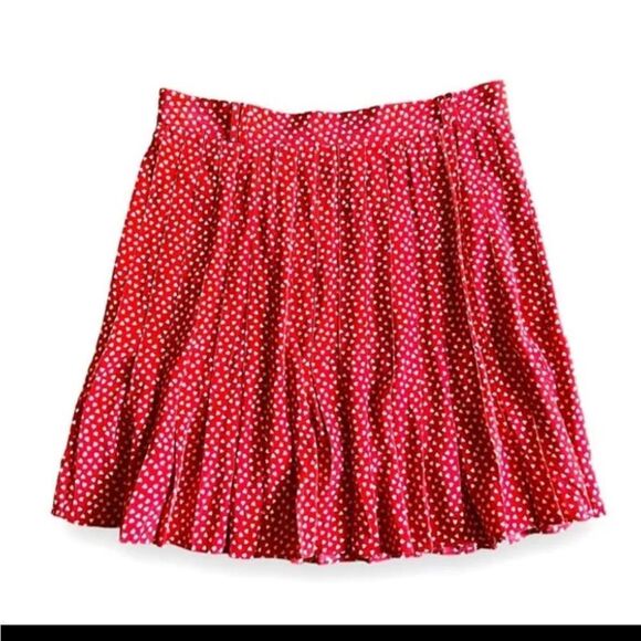 Whistles confetti heart silk pleated skirt 10 - Picture 1 of 8